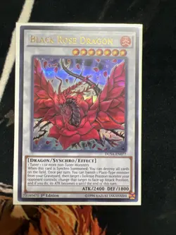 Yu-Gi-Oh! TCG Black Rose Dragon Duelist Saga DUSA-EN077 1st Edition Ultra Rare - Image 1