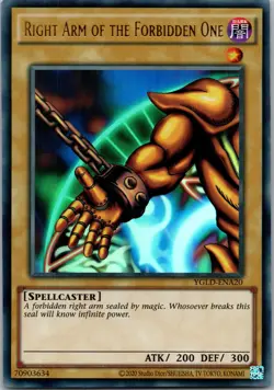 Yugioh Right Arm of the Forbidden One YGLD-ENA20 Ultra Rare NM - Image 1
