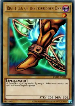 Yugioh Right Leg of the Forbidden One YGLD-ENA18 Ultra Rare NM - Image 1