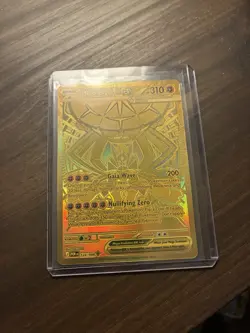 Pokemon Perfect Order Mega Zygarde EX Gold Mega Hyper Rare 124/88 - Image 1