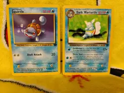 Vintage Pokemon Card Team Rocket Squirtle Dark Wartortle - Image 1