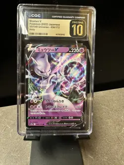CGC Pristine 10💎 Mewtwo V JAP 050/172 VSTAR Universe Pokemon Card - Image 1