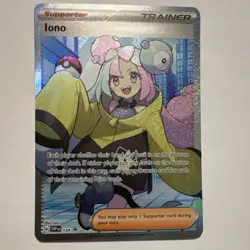 Pokemon Iono 124 SVP Scarlet & Violet Promo Holo Trainer Card English - Image 1