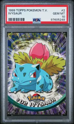 PSA 10 Ivysaur #02 Topps Pokemon TV Trading Card 2000 - Gem Mint - Image 1