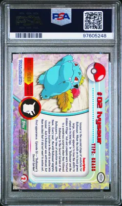 PSA 10 Ivysaur #02 Topps Pokemon TV Trading Card 2000 - Gem Mint - Image 2
