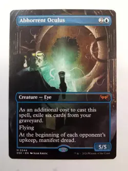 Abhorrent Oculus 344 BORDERLESS Duskmourn: House of Horror MTG - Image 1