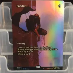 Magic: The Gathering Ponder Blue Sorcery Spider-Man Marvel Holo Moebius 2025 - Image 1