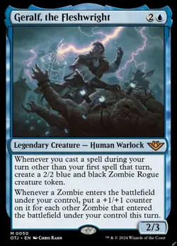 MTG Geralf, the Fleshwright - Foil, Outlaws of Thunder Junction, Lightly Played, - Image 1