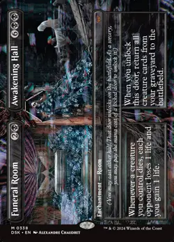 Funeral Room // Awakening Hall (Borderless) #338 (NM) Duskmourn DSK Magic MTG - Image 1