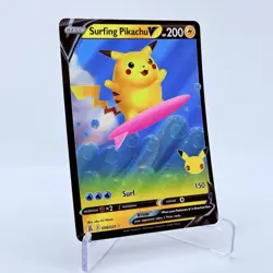 SURFING PIKACHU V 008/025 - Ultra Rare - Celebrations - Pokemon Trading Card TCG - Image 3