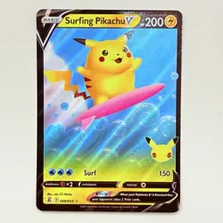 SURFING PIKACHU V 008/025 - Ultra Rare - Celebrations - Pokemon Trading Card TCG - Image 5
