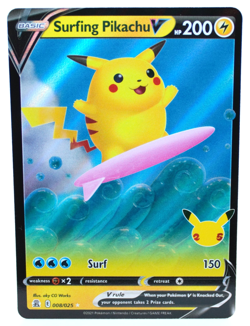 Surfing Pikachu V 008/025 Ultra Rare Celebrations 2021 - Pokemon Card TCG (NM) - Image 1