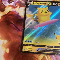 SURFING PIKACHU V 008/025 - Ultra Rare - Celebrations - Pokemon Trading Card TCG - Image 3