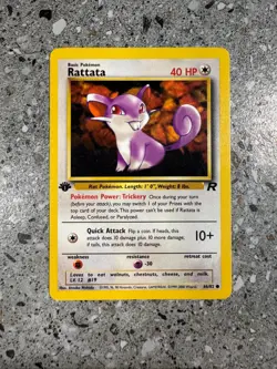 Pokemon TCG Cards 1st Edition Rattata 66/82 Team Rocket EXC - Image 1