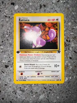 Pokemon TCG Cards 1st Edition Rattata 66/82 Team Rocket EXC - Image 3