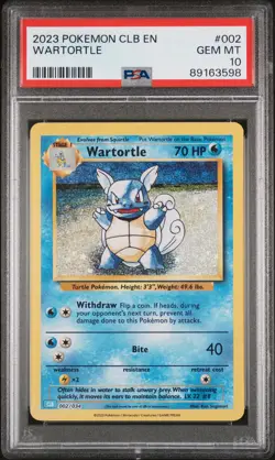 2023 POKEMON CLB-TCG CLASSIC BLASTOISE & SUICUNE ex DECK #002 WARTORTLE PSA 10 - Image 1