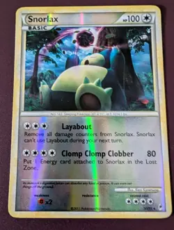 Pokemon Snorlax 33/95 Reverse Holo Rare Call Of Legends 2011 TCG English - Image 1