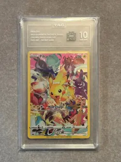 TAG 10 GEM MINT POKEMON PIKACHU #160/159 CROWN ZENITH - Image 1
