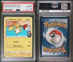 Pikachu on the Ball 2020 Pokemon Futsal #001 PSA 10 Gem Mint - Image 1