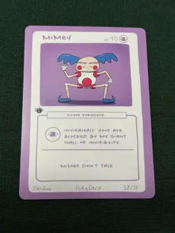 Mimey (Mr. Mime) 37/38 - 1st Edition Pokederp Second Print Fan Art - Pokemon - Image 1