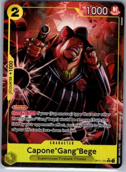 Capone"Gang"Bege (Alt Art) OP11-101 English Fist Divine Speed - One Piece - NM - Image 1