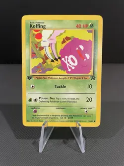 Pokemon Card 1ST EDITION Koffing Team Rocket 58/82 WotC Vintage 2000 NM - Image 1