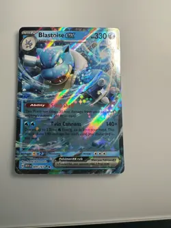 Blastoise ex 009/165 Scarlet & Violet 151 Double Rare Holo Pokemon TCG Card NM - Image 1