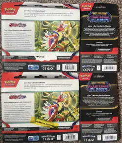 Pokemon 2 x Stellar Crown 3 Pack + 2 x Phantasmal Flames Single Blisters Cards - Image 2
