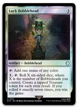 Luck Bobblehead #135 (Foil) (NM) Fallout PIP Magic MTG - Image 1