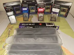 Set of 4 MTG Warhammer 40K Commander Decks, Deckboxes Sleeves Matching Playmats. - Image 1