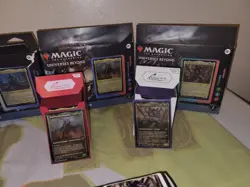 Set of 4 MTG Warhammer 40K Commander Decks, Deckboxes Sleeves Matching Playmats. - Image 3