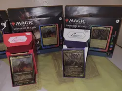 Set of 4 MTG Warhammer 40K Commander Decks, Deckboxes Sleeves Matching Playmats. - Image 4