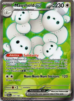 Maushold ex 233/182 Ultra Rare Paradox Rift Pokemon NM - Image 1
