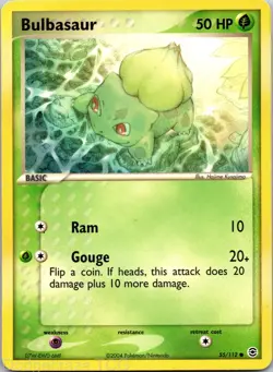 Bulbasaur 55/112 Common FireRed & LeafGreen Pokemon LP - Image 1