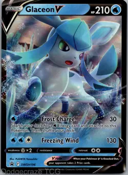 Glaceon V SWSH196 Promo SWSH Black Star Pokemon NM - Image 1
