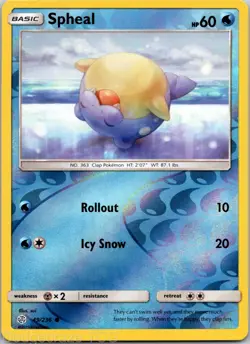 Spheal 49/236 Common Cosmic Eclipse Pokemon Reverse Holo NM - Image 1