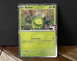 Budew 004/131 Cosmos Holo Play! Prize Pack Series 7 Stamp Pokemon TCG NM - Image 1