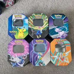 6 x Pokemon TCG Tin EMPTY (2) - Image 1