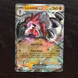 Lycanroc ex 117/193 Pokemon Paldea Evolved SV02 Double Rare Holo NM - Image 1