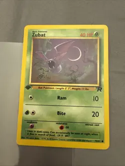 Pokemon TCG #41 Zubat Team Rocket Set 1st Edition 70/82 - Image 1