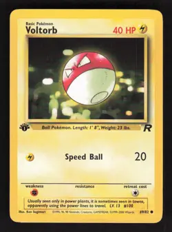 Pokemon Team Rocket #69/82 Voltorb 1st Edition Common - Image 1