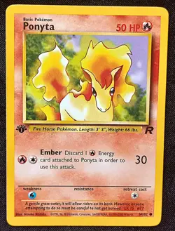 Pokemon TCG Ponyta #64 1st Edition Team Rocket - Near Mint - Image 1