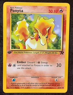Pokemon TCG Ponyta #64 1st Edition Team Rocket - Near Mint - Image 3