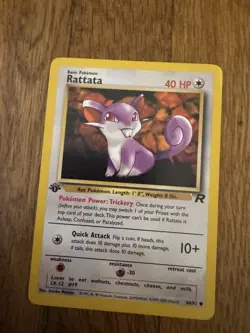 Pokemon TCG Rattata Team Rocket 66/82 1st Edition Common LP - Image 1