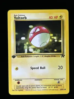 Pokemon TCG Voltorb 1st Edition 69/82 Team Rocket WOTC Vintage LP - Image 1