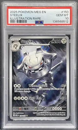 PSA 10 Steelix 150/132 IR Illustration Rare MEG-EN Mega Evolution Pokemon 2025 - Image 1