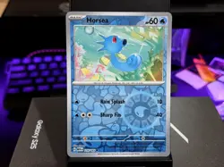 HORSEA COMMON REVERSE HOLO 116/165 151 POKEMON NM - Image 1