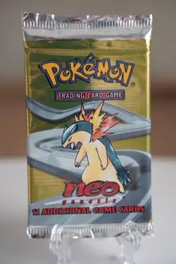Pokemon TCG Neo Genesis Unlimited Booster Pack Sealed Typhlosion Art WOTC - Image 1