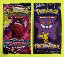 Pokemon TCG: Fusion Strike Booster Pack - Factory Sealed + Trick or Trade Pack - Image 1