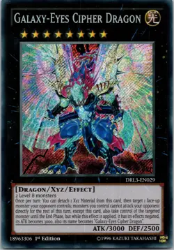 Yugioh Galaxy-Eyes Cipher Dragon DRL3-EN029 1st Edition Secret Rare NM - Image 1